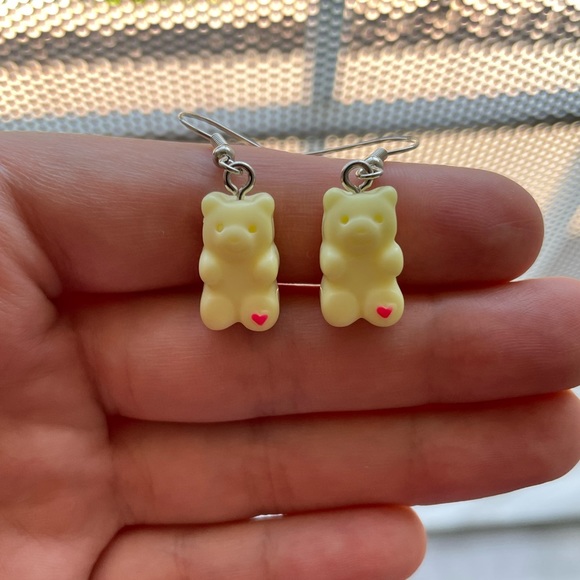 Yellow Bear Earrings - Picture 4 of 4